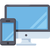 rendering of a computer and mobile device